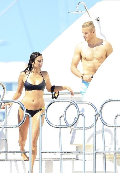 Nina Dobrev In Black Bikini  nude photo