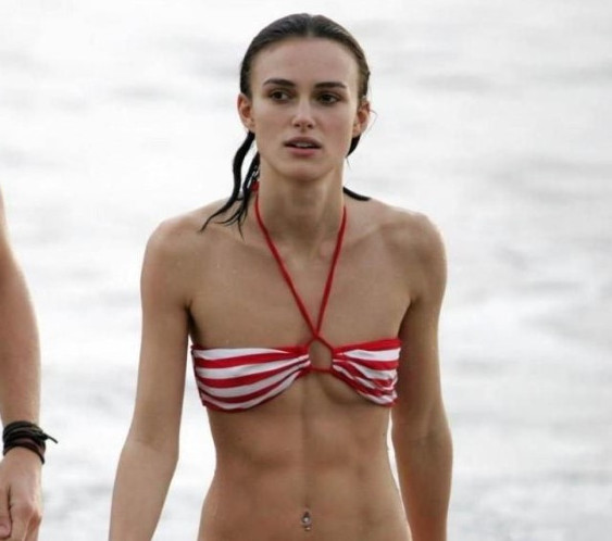 Nude Keira Knightley Naked Beach Bikini Images  nude photo