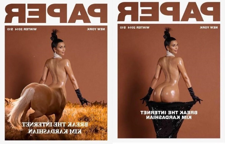 Paper Kim Kardashian Butt  nude photo