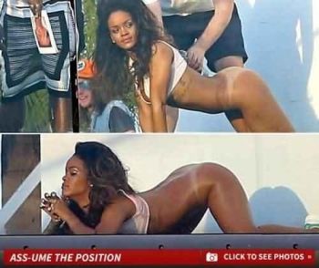 Rihanna Bottomless Photo Shoot 2014  nude photo