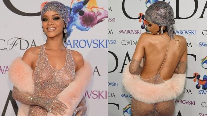 Rihanna Naked Dress 2014  nude photo