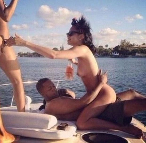 Rihanna Nude Boat  nude photo