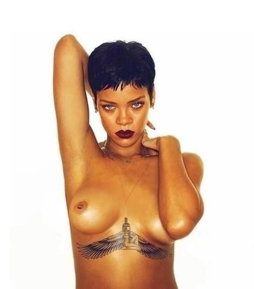 Rihanna Nude Naked Topless  nude photo