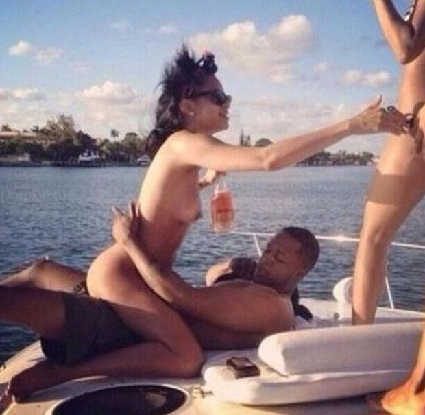 Rihanna Nude On Boat  nude photo
