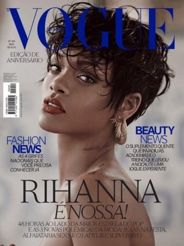Rihanna On Cover Of Vogue Brazil  nude photo