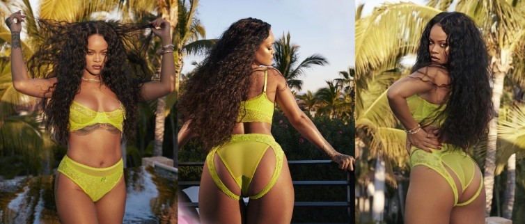 Rihanna Yellow Bikini Bootylicious  nude photo