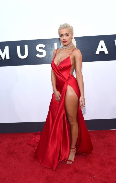 Rita Ora Stunning Woman In Red Dress  nude photo