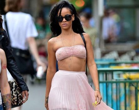 See Through Top Rihanna Sheer  nude photo