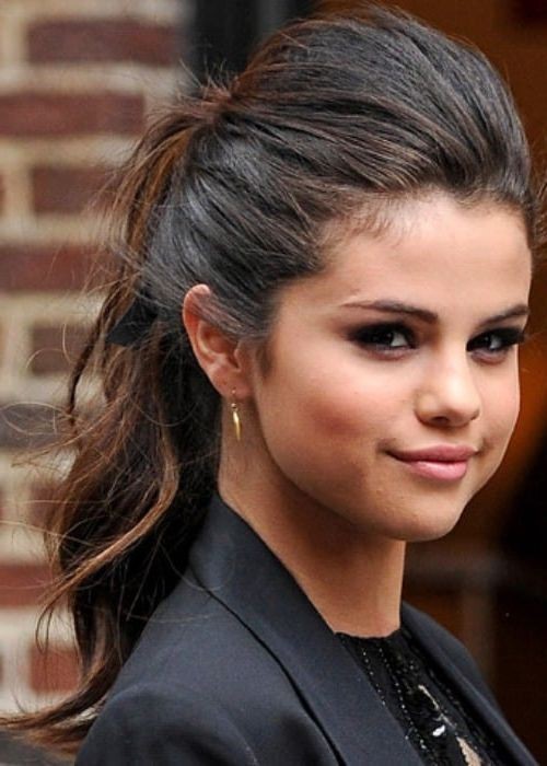 Selena Gomez High Ponytail Hairstyles  nude photo
