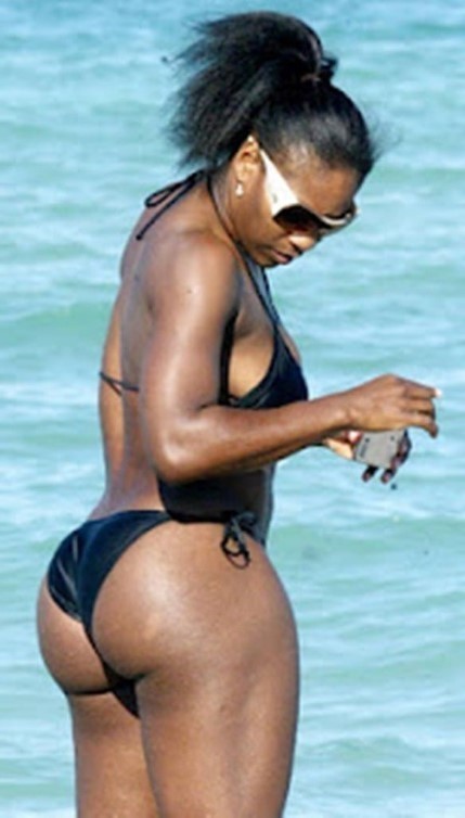 Serena Williams Black Bikini  nude photo