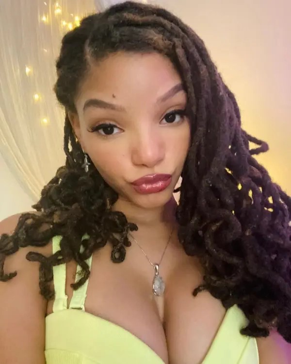 Sexy big tits actress Halle Bailey  nude photo