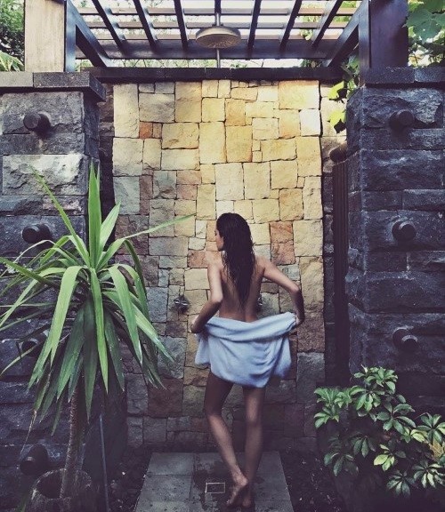 Shay Mitchell Nude Shower Outdoor  nude photo