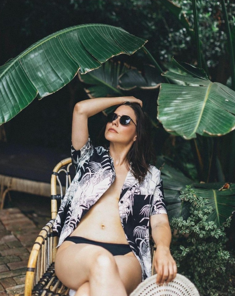 Sophia Bush Posing Braless In Bikini Outdoors  nude photo