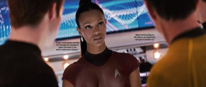 Star Trek Zoe Saldana Naked  nude photo