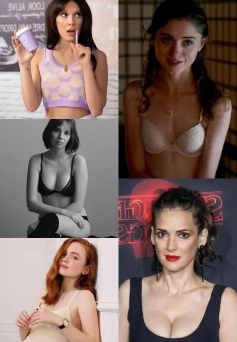 Stranger Things Girls Natalia Dyer Millie Bobby Brown Maya Hawke Winona Ryder Sadie Sink  nude photo
