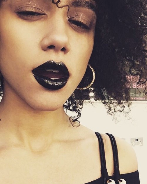 This Is One Of My Favorite Pictures Of Her Nathalie Looks Absolutely Perfect And Wonderful With This Black Lipstick  nude photo