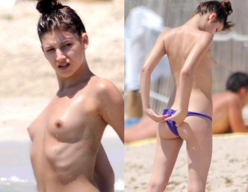 Ursula Corbero Spanish Actress Braless On Beach  nude photo