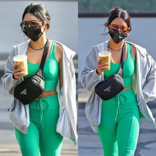 Vanessa Hudgens Green Gym Outfit  nude photo