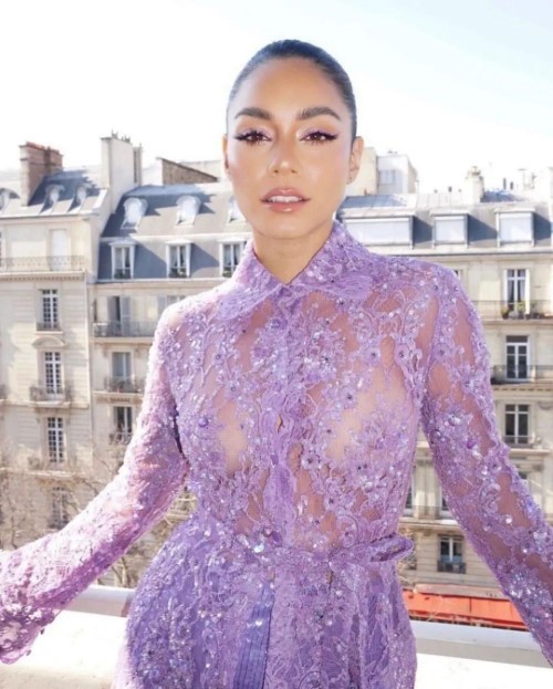 Vanessa Hudgens Pretty In Purple In Paris 1  nude photo