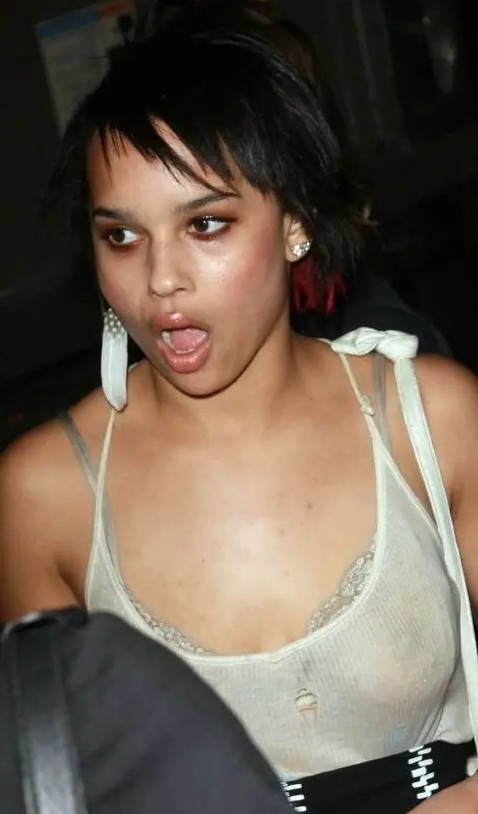 Zoe Kravitz Tits See Through Shirt  nude photo