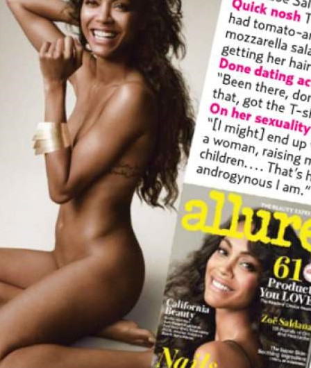 Zoe Saldana Nude Magazine  nude photo
