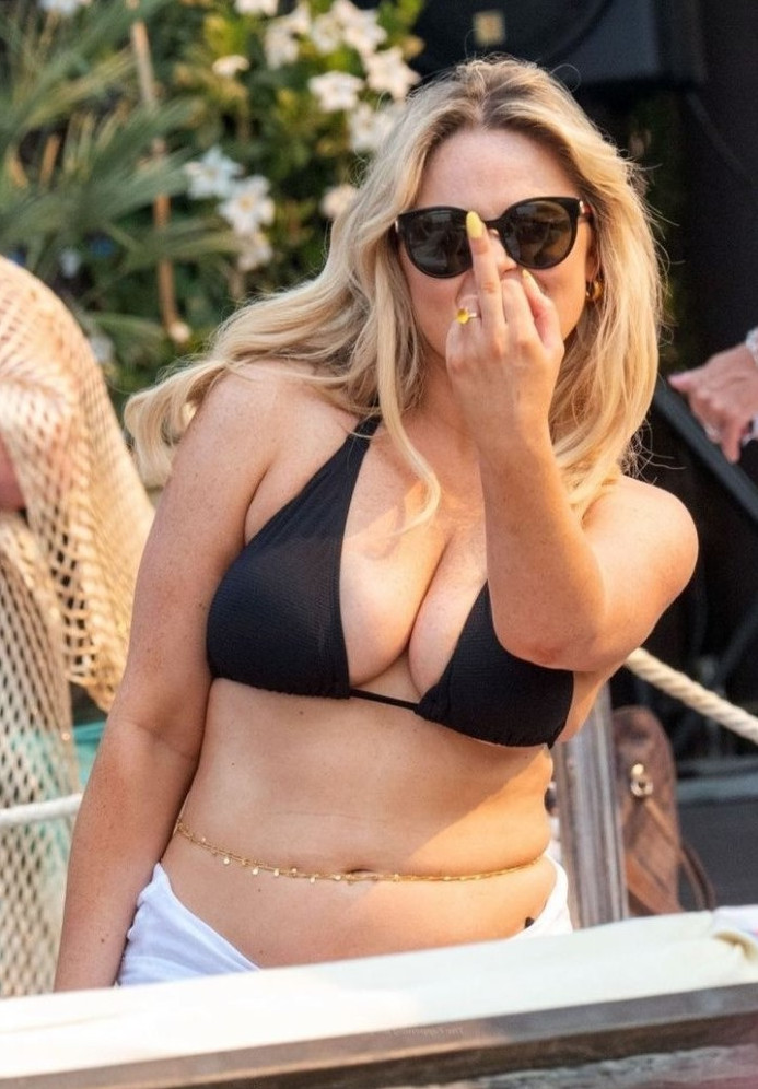 Emily Atack Big Tits Cleavage In Bikini  nude photo