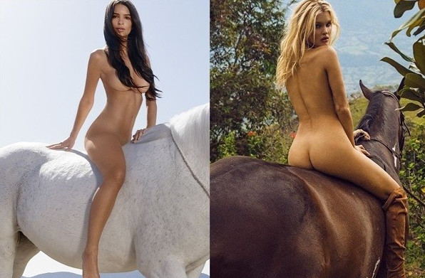 Emily Ratajkowski And Joy Corrigan Get Naked And Hump Horses  nude photo