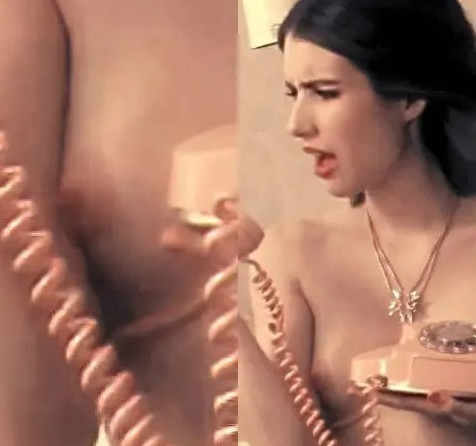 Emma Roberts Topless Phone Call From A Photoshoot  nude photo