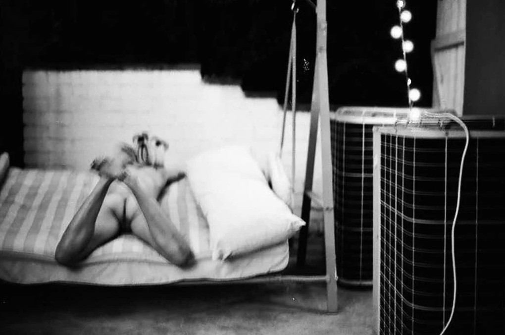 Kristanna Loken Laying On Bed With Legs Up Exposing Ass  nude photo