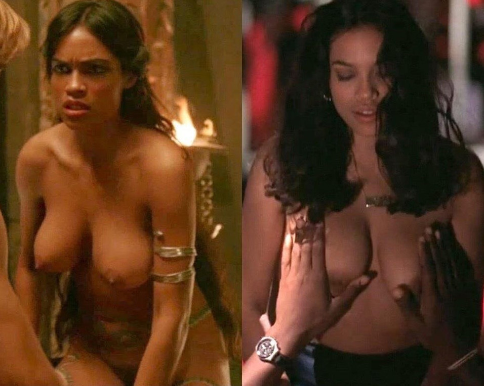 Rosario Dawson Amazing Nude Natural Boobs  nude photo