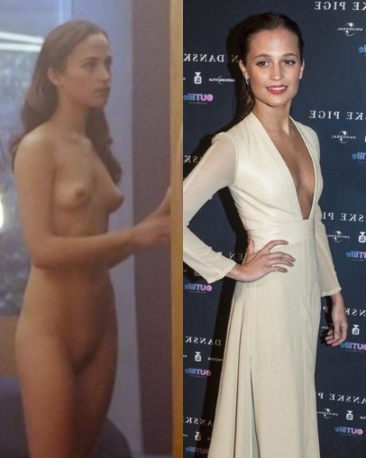 Alicia Vikander naked tits beautiful pussy  nude photo