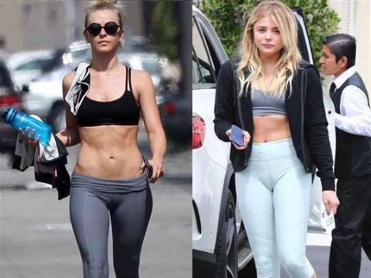 Chloe Moretz Vs Julianne Hough Spandex Camel Toe Battle  nude photo
