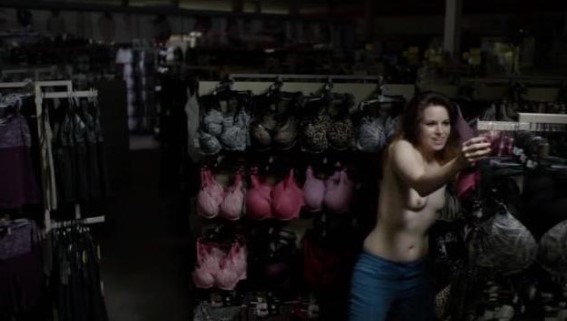 Emily Hampshire braless in movie  nude photo