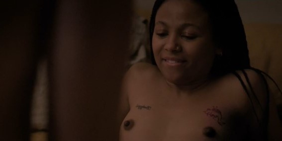 Myha’la Herrold naked boobs  nude photo