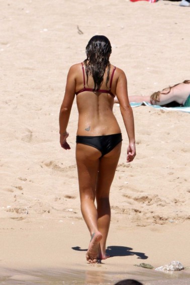 Lea Michele Black Bikini As She Goes For A Swim In Hawaii  nude photo