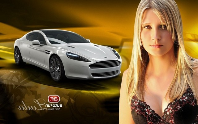 Hot Blonde With Aston Martin  nude photo
