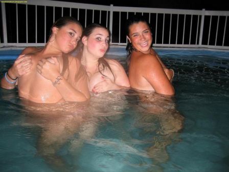 Hot Naked Girls Pool  nude photo