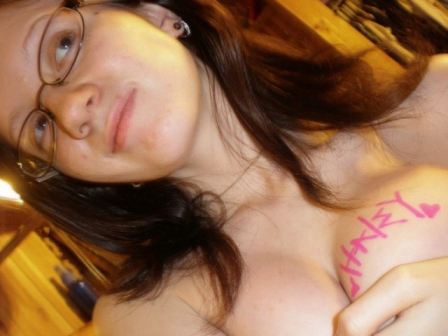 Hot Nerdy Girl Squirting  nude photo