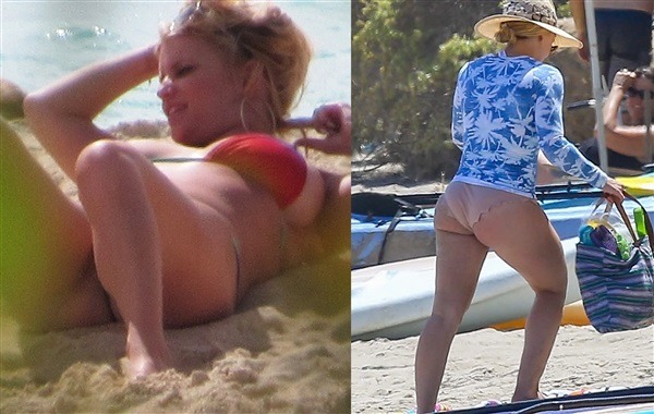 Jessica Simpsons Boobs Vs Hilary Duffs Booty In A Milf Bikini Battle  nude photo