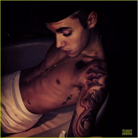 Justin Bieber Shirtless Tattoos  nude photo