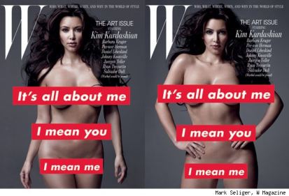 Kim Kardashian W Cover  nude photo