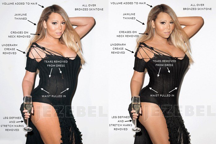 Mariah Carey Photoshop Before And After  nude photo