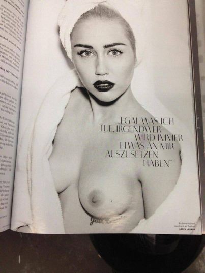 Miley Cyrus Nude Vogue Germany  nude photo