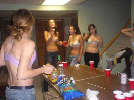 Naked Beer Pong Party Girls  nude photo