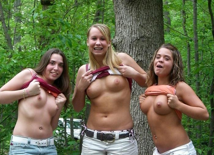 Naked College Girls Camping  nude photo