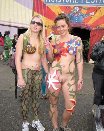 Naked Girls With Painted On Clothes  nude photo